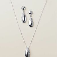 Radiant Pave Teardrop Set - FINAL SALE - Thumbnail 1