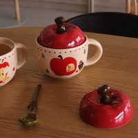 Big Apple Mug With Lid And Spoon - Thumbnail 4