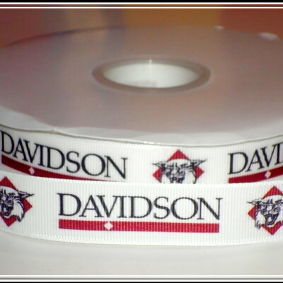 7/8" davidson college inspired custom printed grosgrain ribbon - Thumbnail 4
