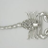 Women Silver Metal Boot Chain Scorpion Shoe Charm Western Fashion Jewelry  - Thumbnail 4