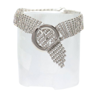 Women Silver Metal Boot Chain Bracelet Bling Belt Buckle Shoe Charm Anklet Western Fashion Jewelry  - Thumbnail 5