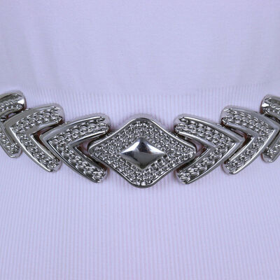 Women cool belt hip high waist silver metal chain arrowhead fit size m l xl