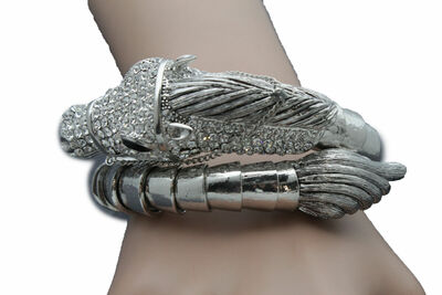 Western Women Bangle Bracelet Fashion Silver Metal Texas Rodeo Horse Head Riding
