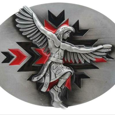 Men buckle silver metal native warrior dance indian cowboy western fashion