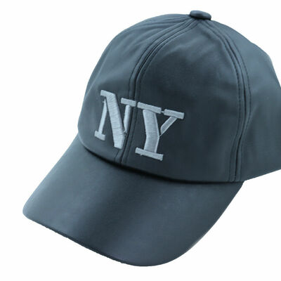Men women black fabric fashion baseball cap grey ny hat new york one size fit
