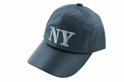 Men Women Black Fabric Fashion Baseball Cap Grey NY Hat New York One Size Fit