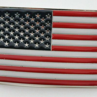 Men women silver metal western belt buckle united states america flag usa july 4