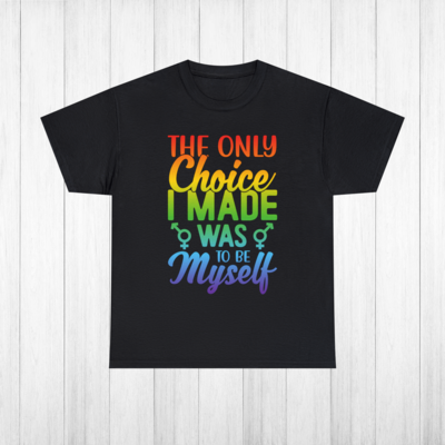 Pride rainbow typographic lgbtq+ t-shirt