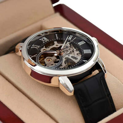 Skeleton Openwork Watch with Automatic Movement