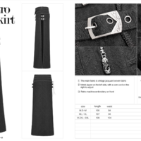 RETRO JACQUARD EMBROIDERY MENS GOTHIC SKIRT - Thumbnail 1