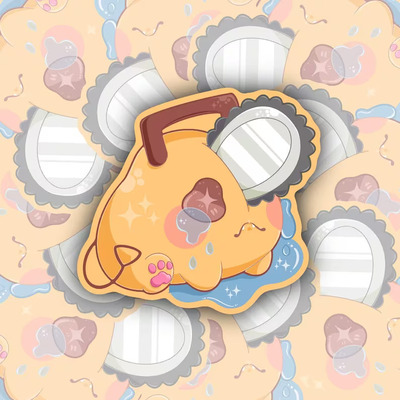 Pochita chainsaw puppy stickers - fan art