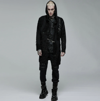  MEN GOTHIC DECADENT KNITTED COAT