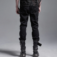  MEN BLACK PUNK DECADENT TROUSERS - Thumbnail 1