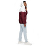 Maroon/White Contrast windbreaker-1