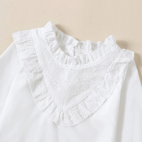 Baby Girls Long Sleeve White Lace Ruffled Top and Pink Flare Pants Set FREE SHIPPING - Thumbnail 4