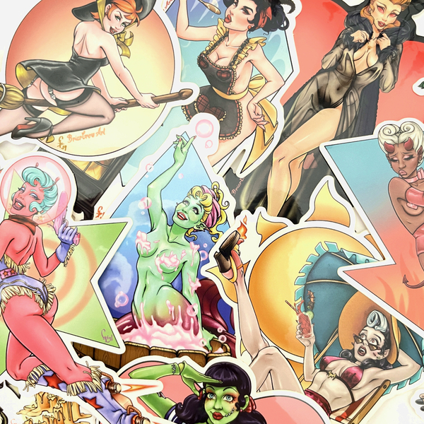 Monster Pinup Custom Sticker Sets
