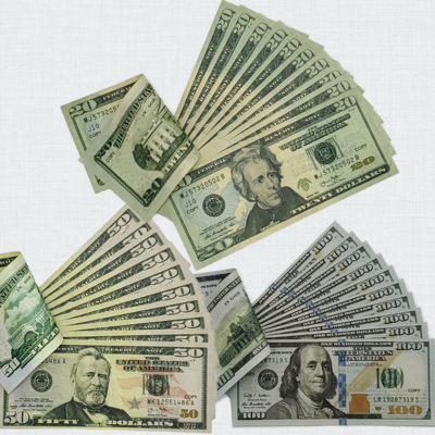 Prop money mixed  $100 +$50 +$20 assorted 200 pieces replica copy bills for movie set,video,gift games,double sided play dollar
