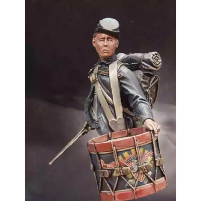 1/10 BUST Resin Model Kit Drummer Soldier American Civil War Unpainted