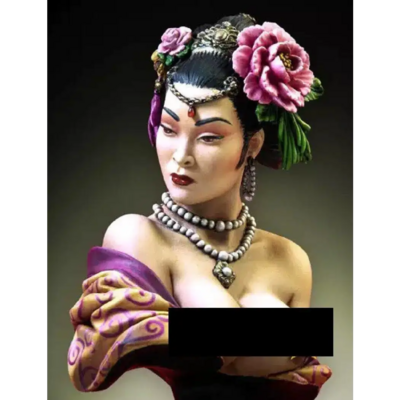1/10 BUST Resin Model Kit Asian Nudes Beautiful Girl Woman Beauty Unpainted