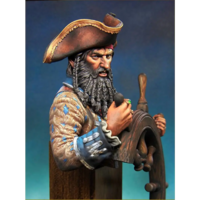 1/10 BUST Resin Model Kit Pirate Navigator Captain Unpainted - Thumbnail 1
