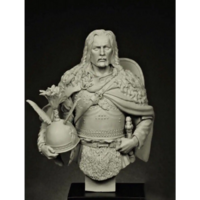 1/12 BUST Resin Model Kit Chief Celtic Tribe Warrior Barbarian Unpainted - Thumbnail 1