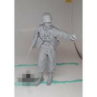 1/16 Resin Model Kit German Soldier Grenadier WW2 Unpainted - Thumbnail 2