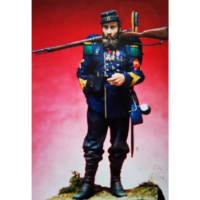 1/20 90mm Resin Model Kit Warrior 17th Btn Chasseurs US Civil War Unpainted - Thumbnail 1