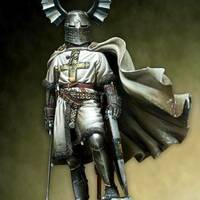 1/20 90mm Resin Model Kit Medieval Knight Teutonic Warrior Unpainted - Thumbnail 1