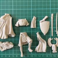 1/20 90mm Resin Model Kit Medieval Knight Teutonic Warrior Unpainted - Thumbnail 4