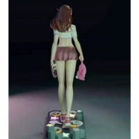 1/24 75mm 3D Print Model Kit Modern Asian Beautiful Girl Woman Unpainted - Thumbnail 2