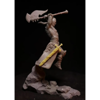 1/24 75mm Resin Model Kit Barbarian Fury Warrior Unainted - Thumbnail 1