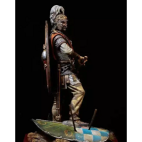 1/24 75mm Resin Model Kit Celtic Gallic Warrior with Shield Unpainted - Thumbnail 2