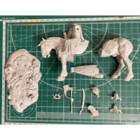 1/24 75mm Resin Model Kit Death Dealer I Warrior Fantasy Unpainted - Thumbnail 4