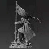 1/24 75mm Resin Model Kit Warrior Barbarian Leader Unpainted - Thumbnail 2
