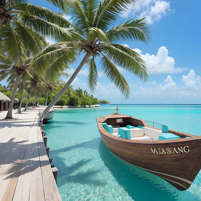 Maldives cross stitch pattern