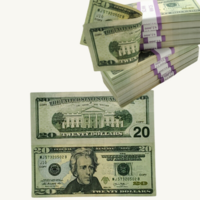 Prop Movie Money 275 Pieces X $20 Full print.  Double sided Replica copy dollar for education,video,movie set,funny gift prop bills - Thumbnail 1