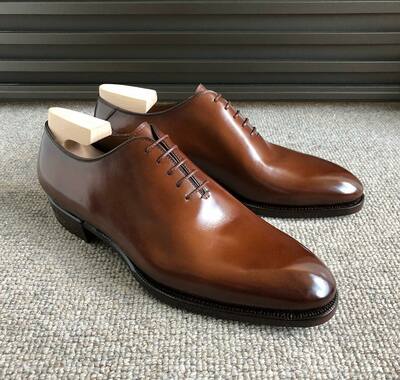Handmade Classic Light Brown Genuine Leather Dress Shoes