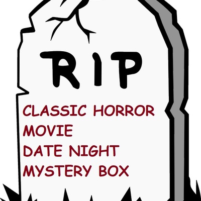 Date night kit classic horror movie double feature universal studios monster creature black & white halloween mystery box