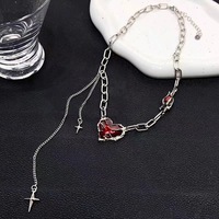 Red Love tassel chain necklace  - Thumbnail 1