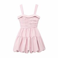 Draped Balloon Mini Slip Dress - Thumbnail 2