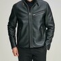 Men's Leather Jacket 100% Genuine Lambskin Leather Jacket Zipper Leather Jacket-4