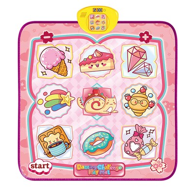 Cake dance mat for kids electronic music dance pad with 6 modes built-in music adjustable volume optimal gift for boys girls aged 3  years old-cake