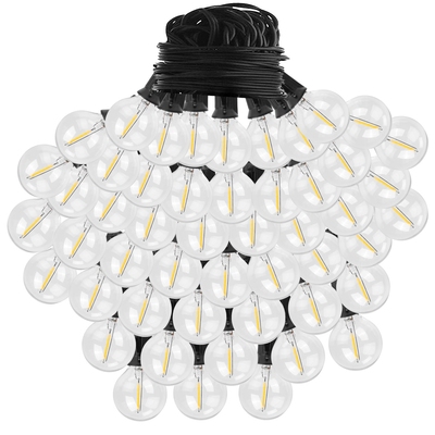 50ft decorative globe string lights outdoor indoor 25pcs bulb light strings fairy string lamps for garden lawn patio cafe party-50 ft