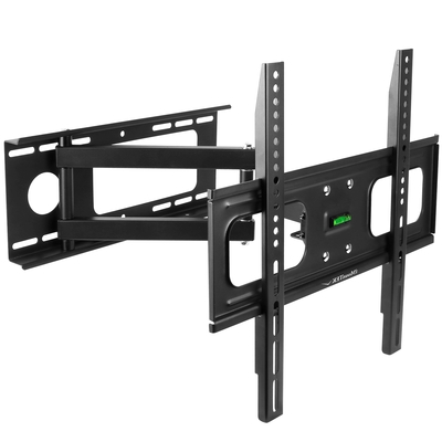 Tv wall mount swivel tilt full-motion articulating wall rack for 32in-55in tvs 99lbs max bearing support vesa up to 400x400mm-black