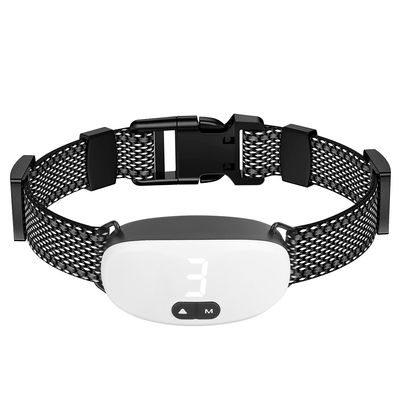 Electric dog training collar ip67 waterproof rechargeable dog bark collar with 3 training modes dog bark control-white