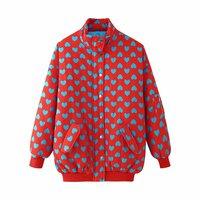 Fashion long zippered padded jacket - Thumbnail 2