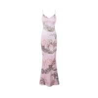 V-neck lace suspender dress - Thumbnail 2