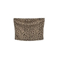 Leopard print fitted cropped tank top - Thumbnail 2