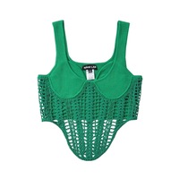 V-neck low-cut crochet camisole - Thumbnail 3
