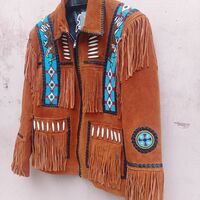 Handmade Designer Classic Men Fashion Brown Suede Leather Motorcycle Jacket - Thumbnail 2